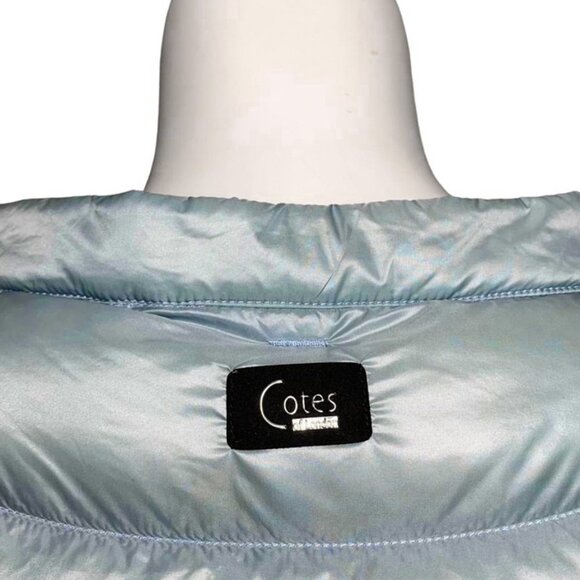 COTES OF LONDON The St. Ives Down Vest in Silvery Aqua - Picture 8 of 10